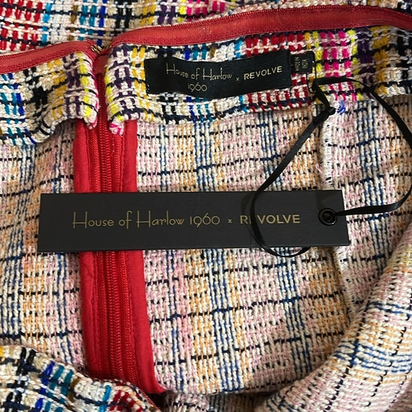 House Of Harlow 1960 Revolve Tweed Mini Dress - Picture 8 of 12